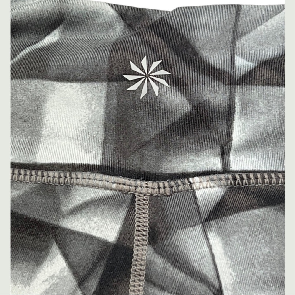 ATHLETA Geo Colorblock Crop Leggings in Gray/Black! - Picture 7 of 7